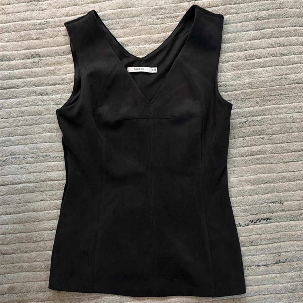 Bailey 44 medium black suede microfiber tank